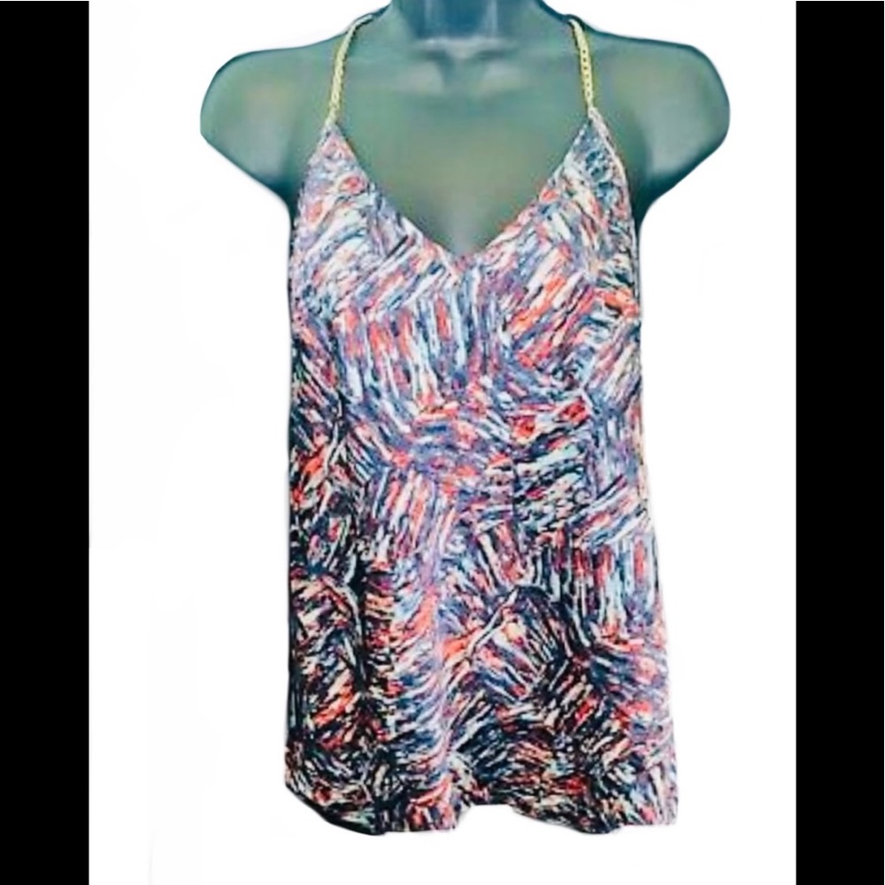 Women’s Silk Top Golden Straps Top